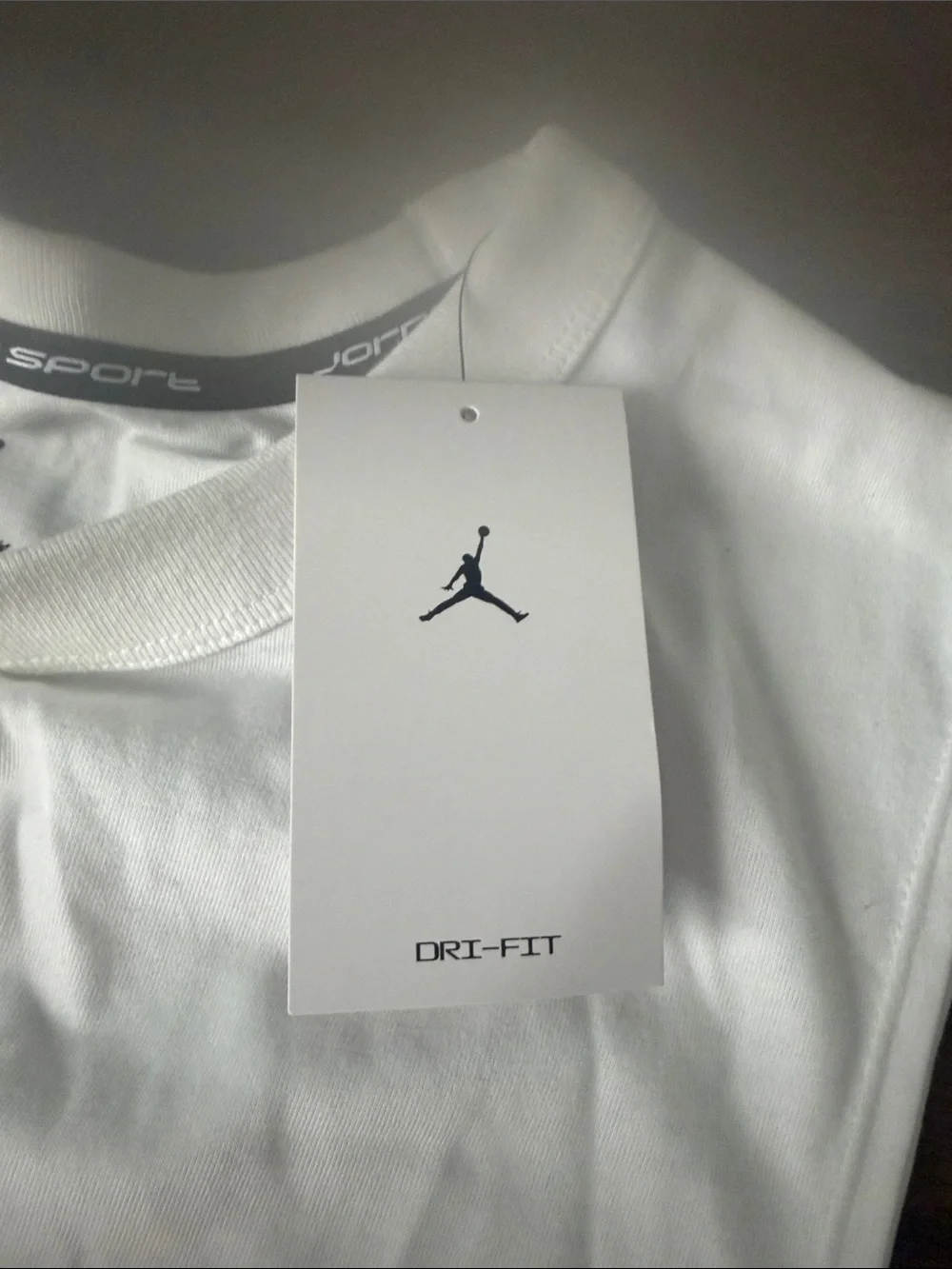 Jordan White Sleeveless Athletic Tank with Jumpman Logo